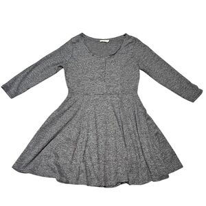 Cloudchaser Gray Long Sleeve Fit & Flare Dress – Size L